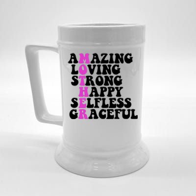 Amazing Mother Quote Cute Gift Beer Stein