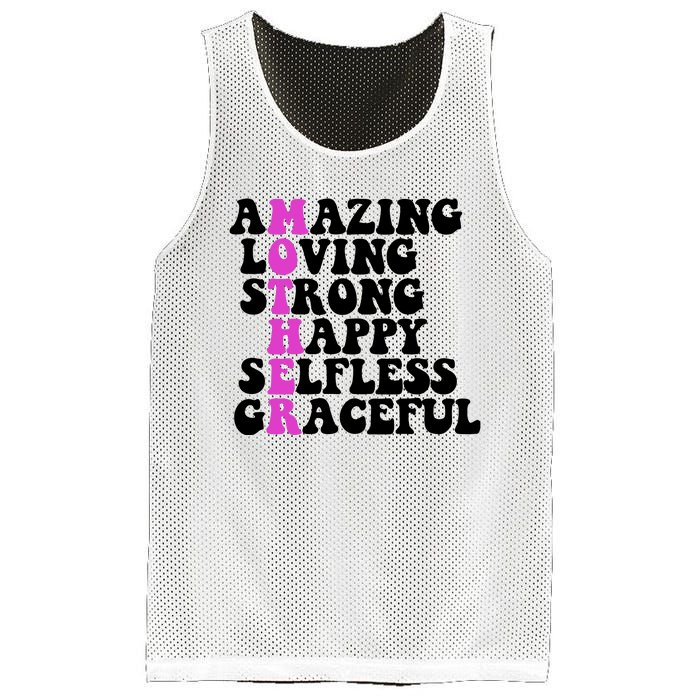 Amazing Mother Quote Cute Gift Mesh Reversible Basketball Jersey Tank