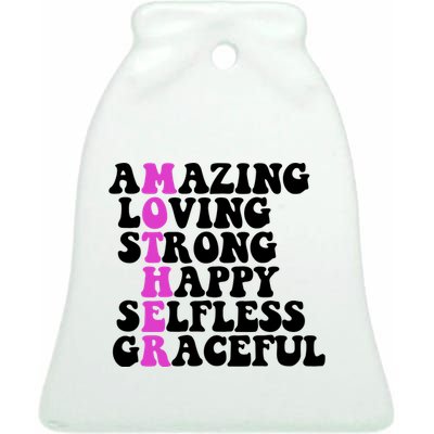 Amazing Mother Quote Cute Gift Ceramic Bell Ornament