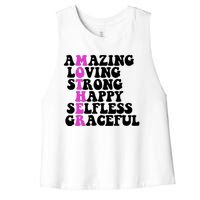 Amazing Mother Quote Cute Gift Women's Racerback Cropped Tank