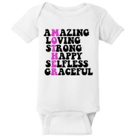 Amazing Mother Quote Cute Gift Baby Bodysuit