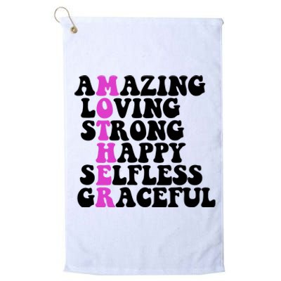 Amazing Mother Quote Cute Gift Platinum Collection Golf Towel