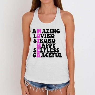 Amazing Mother Quote Cute Gift Women's Knotted Racerback Tank