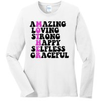 Amazing Mother Quote Cute Gift Ladies Long Sleeve Shirt