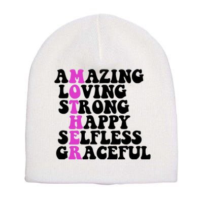 Amazing Mother Quote Cute Gift Short Acrylic Beanie