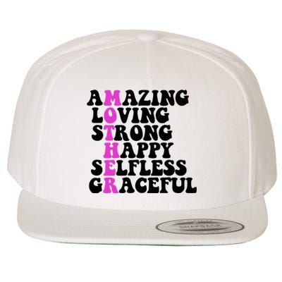 Amazing Mother Quote Cute Gift Wool Snapback Cap