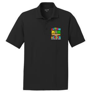 Autism Mom Raising Hero Puzzle Piece Autism Awareness Gift PosiCharge RacerMesh Polo