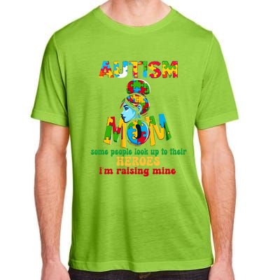 Autism Mom Raising Hero Gift Adult ChromaSoft Performance T-Shirt