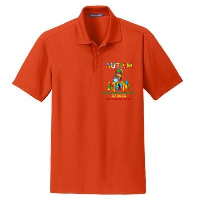 Autism Mom Raising Hero Gift Dry Zone Grid Polo