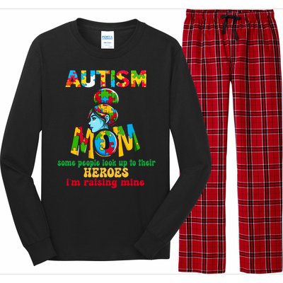 Autism Mom Raising Hero Gift Long Sleeve Pajama Set