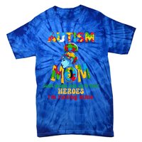 Autism Mom Raising Hero Gift Tie-Dye T-Shirt