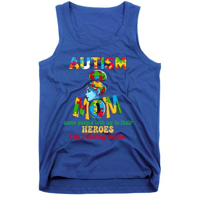 Autism Mom Raising Hero Gift Tank Top