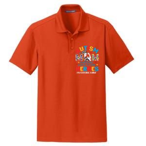 Autism Mom Raising Hero Unbreakable Mother Autism Awareness Cool Gift Dry Zone Grid Polo