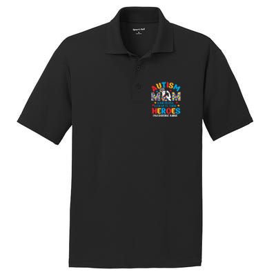 Autism Mom Raising Hero Unbreakable Mother Autism Awareness Cool Gift PosiCharge RacerMesh Polo