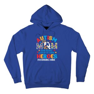 Autism Mom Raising Hero Unbreakable Mother Autism Awareness Cool Gift Hoodie