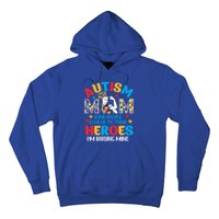 Autism Mom Raising Hero Unbreakable Mother Autism Awareness Cool Gift Hoodie