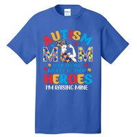 Autism Mom Raising Hero Unbreakable Mother Autism Awareness Cool Gift Tall T-Shirt