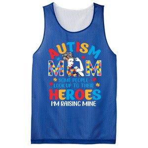 Autism Mom Raising Hero Unbreakable Mother Autism Awareness Cool Gift Mesh Reversible Basketball Jersey Tank