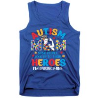 Autism Mom Raising Hero Unbreakable Mother Autism Awareness Cool Gift Tank Top