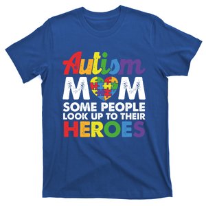 Autism Mom Raising My Hero Autism Awareness Puzzle Heart Cute Gift T-Shirt