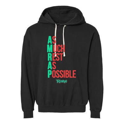 As Much Rest As Possible Amrap Funny Fit2serve Garment-Dyed Fleece Hoodie