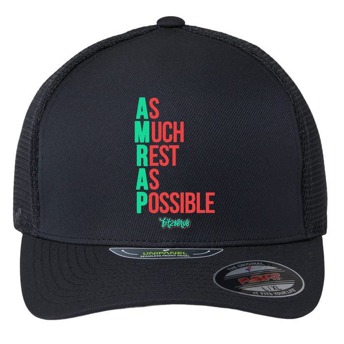 As Much Rest As Possible Amrap Funny Fit2serve Flexfit Unipanel Trucker Cap