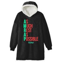 As Much Rest As Possible Amrap Funny Fit2serve Hooded Wearable Blanket