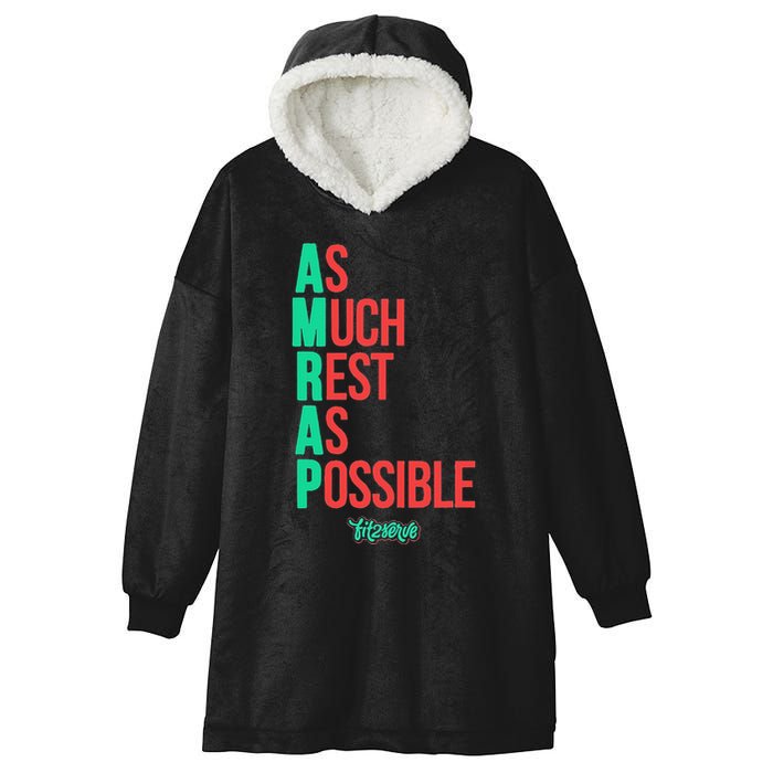 As Much Rest As Possible Amrap Funny Fit2serve Hooded Wearable Blanket