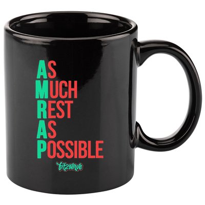 As Much Rest As Possible Amrap Funny Fit2serve 11oz C Handle Ceramic Mug