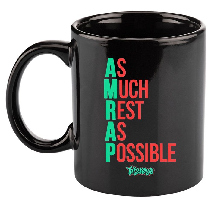 As Much Rest As Possible Amrap Funny Fit2serve 11oz C Handle Ceramic Mug