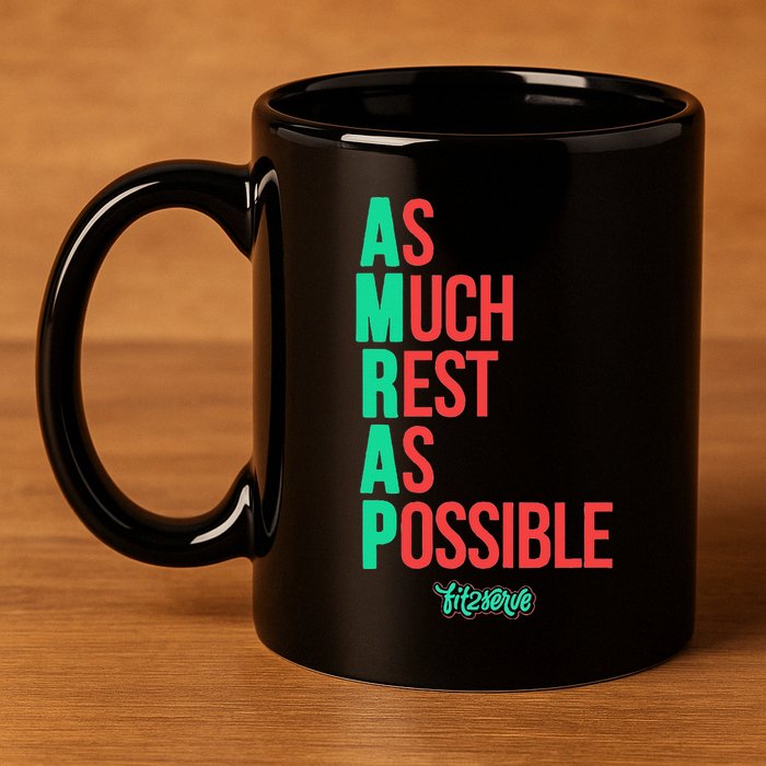 As Much Rest As Possible Amrap Funny Fit2serve 11oz C Handle Ceramic Mug