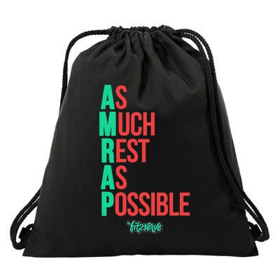 As Much Rest As Possible Amrap Funny Fit2serve Drawstring Bag