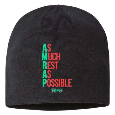 As Much Rest As Possible Amrap Funny Fit2serve Sustainable Beanie