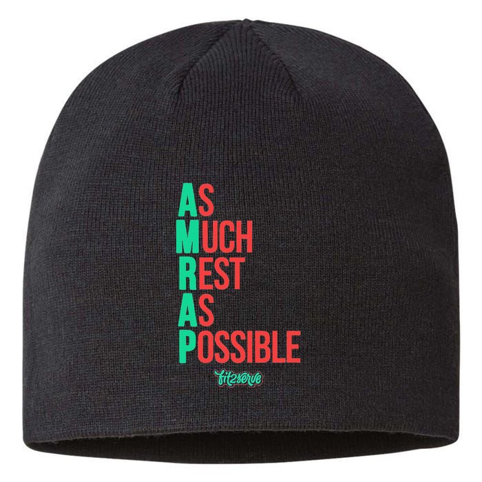 As Much Rest As Possible Amrap Funny Fit2serve Sustainable Beanie