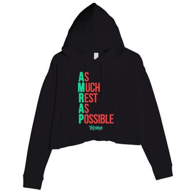 As Much Rest As Possible Amrap Funny Fit2serve Crop Fleece Hoodie