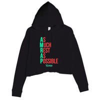 As Much Rest As Possible Amrap Funny Fit2serve Crop Fleece Hoodie