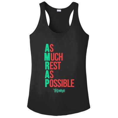 As Much Rest As Possible Amrap Funny Fit2serve Ladies PosiCharge Competitor Racerback Tank