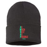 As Much Rest As Possible Amrap Funny Fit2serve Sustainable Knit Beanie