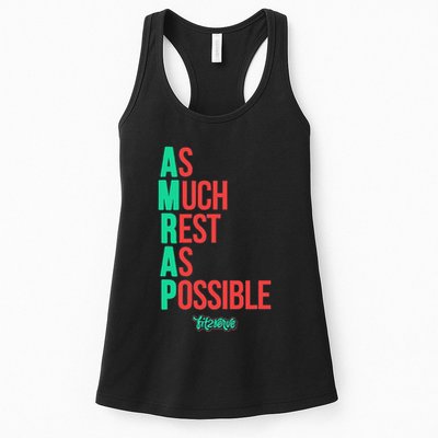 As Much Rest As Possible Amrap Funny Fit2serve Womens Tank Top