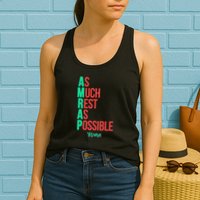 As Much Rest As Possible Amrap Funny Fit2serve Womens Tank Top