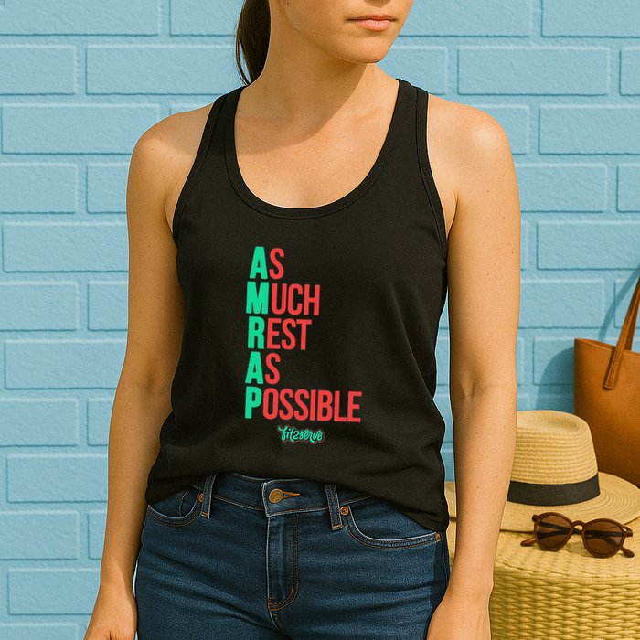 As Much Rest As Possible Amrap Funny Fit2serve Womens Tank Top