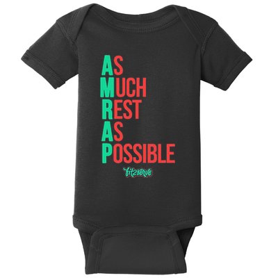 As Much Rest As Possible Amrap Funny Fit2serve Baby Bodysuit