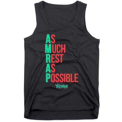 As Much Rest As Possible Amrap Funny Fit2serve Tank Top