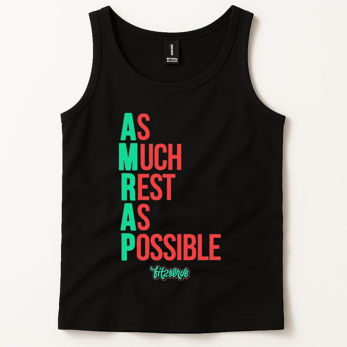 As Much Rest As Possible Amrap Funny Fit2serve Tank Top
