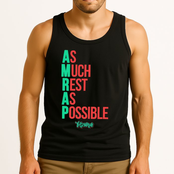 As Much Rest As Possible Amrap Funny Fit2serve Tank Top