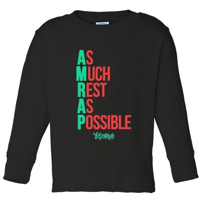 As Much Rest As Possible Amrap Funny Fit2serve Toddler Long Sleeve Shirt
