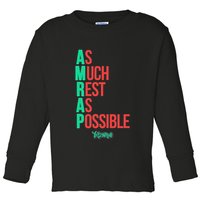 As Much Rest As Possible Amrap Funny Fit2serve Toddler Long Sleeve Shirt