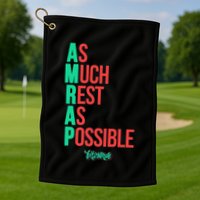 As Much Rest As Possible Amrap Funny Fit2serve Golf Towel