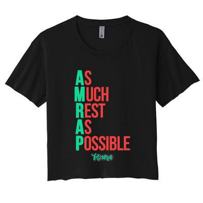 As Much Rest As Possible Amrap Funny Fit2serve Crop Top