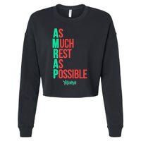 As Much Rest As Possible Amrap Funny Fit2serve Cropped Pullover Crew